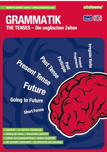mindmemo Lernfolder - The Tenses Die englischen Zeiten Grammatik lernen für Kinder und Erwachsene Lernhilfe Zusammenfassung DIN A4 6seitig: ... Lernhilfe - PremiumEdition (foliert)