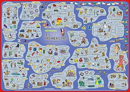 mindmemo Lernposter - Les premiers pas - Französisch lernen Anfänger Vokabeln lernen mit Bildern geniale Lernhilfe DinA2 42x59 cm Premium Edition in ... Lernhilfe - DinA2 PremiumEdition mindmemo Lernposter - Les premiers pas - Französisch lernen Anfänger Vokabeln lernen mit Bildern geniale Lernhilfe DinA2 42x59 cm Premium Edition in ... Lernhilfe - DinA2 PremiumEdition