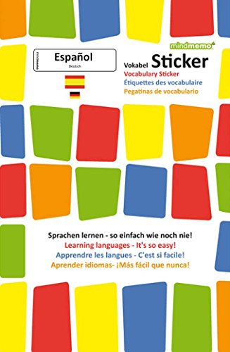 mindmemo Vokabel Sticker - Grundwortschatz Spanisch / Deutsch - 280 Vokabel Aufkleber für Kinder und Erwachsene Spanisch lernen leicht gemacht ... Lernen ganz einfach - 3D Lernhilfe mindmemo Vokabel Sticker - Grundwortschatz Spanisch / Deutsch - 280 Vokabel Aufkleber für Kinder und Erwachsene Spanisch lernen leicht gemacht ... Lernen ganz einfach - 3D Lernhilfe