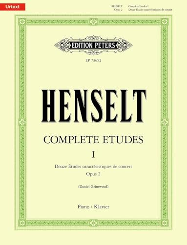 Complete Etudes I: Douze Études caractéristiques de concert Op. 2: Partitur für Klavier (Edition Peters)