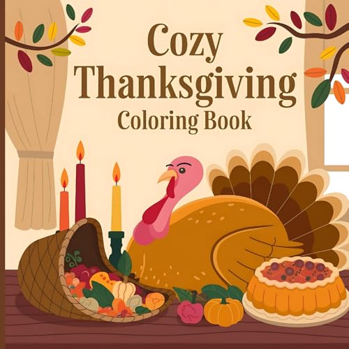 Cozy Thanksgiving Coloring Book: Cute and Comfy Coloring, Perfect for Easy Relaxing Coloring for Adults, Seniors, and Kids Cozy Thanksgiving Coloring Book: Cute and Comfy Coloring, Perfect for Easy Relaxing Coloring for Adults, Seniors, and Kids von Independently published
