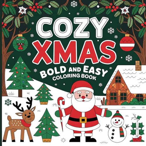 Cozy Xmas: 42 Christmas Designs for Adults & Teens | Relaxing Holiday Patterns for Stress Relief and Festive Fun (Bold and Easy Coloring Books) von Independently published
