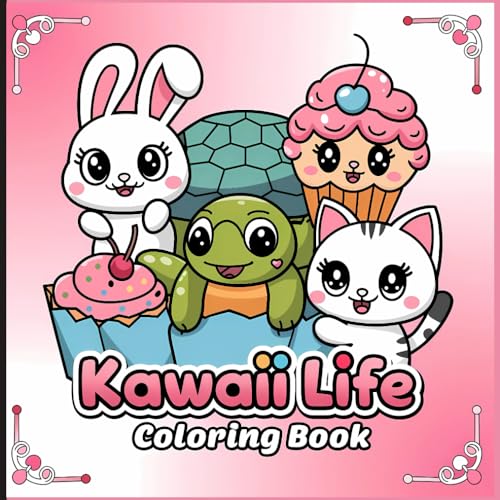 Kawaii Life Coloring Book for Kids: Cute coloring Book for Girls & Boys Ages 3-8 with Adorable Animals, Sweets & More | Fun Activity Book for Toddlers, Preschool, and Kindergarten. Kawaii Life Coloring Book for Kids: Cute coloring Book for Girls & Boys Ages 3-8 with Adorable Animals, Sweets & More | Fun Activity Book for Toddlers, Preschool, and Kindergarten. von Independently published