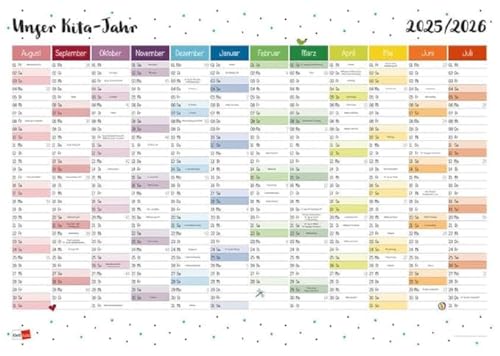 Wandkalender: Unser Kita-Jahr 2025/26 (Klett Kita Arbeitshilfen)