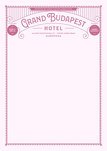 Grand Budapest Hotel: Fictional Hotel Notepad Set
