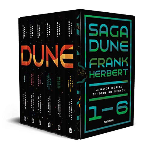 Saga Dune 1-6. La mayor epopeya de todos los tiempos: (edición estuche con: Dune | El mesías de Dune | Hijos de Dune | Dios emperador de Dune | Herejes de Dune | Casa capitular Dune) (Best Seller) von Debolsillo