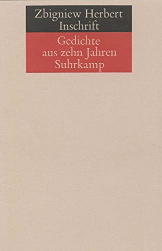 Inschrift: Gedichte aus zehn Jahren. 1956–1966 von Suhrkamp Verlag AG