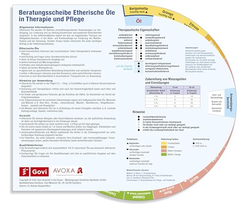 Beratungsscheibe Etherische Öle in Therapie und Pflege