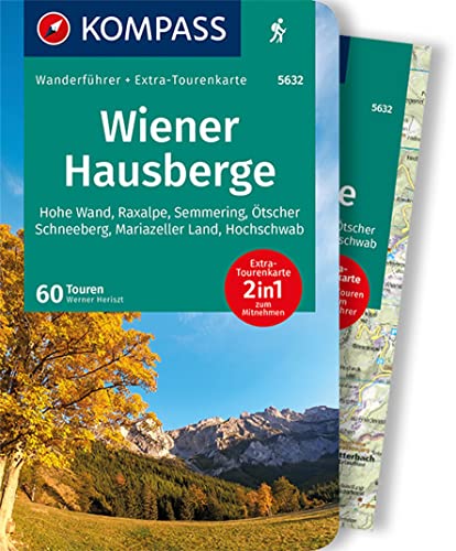 KOMPASS Wanderführer Wiener Hausberge, 60 Touren mit Extra-Tourenkarte: GPS-Daten zum Download