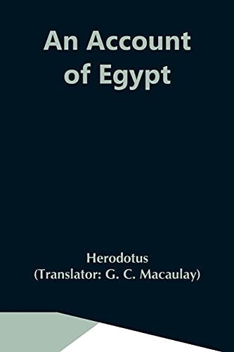 An Account Of Egypt von Alpha Editions
