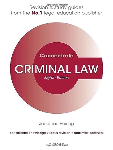 Criminal Law Concentrate: Law Revision and Guide von Oxford University Press