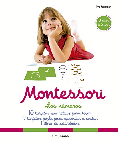 Montessori. Los números: 10 tarjetas con relieve para tocar. 9 tarjetas puzle para aprender a contar. 1 libro de actividades von Timun Mas Infantil