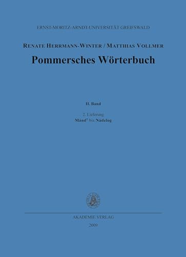 Månd bis Nådelog (Pommersches Wörterbuch) von Walter de Gruyter