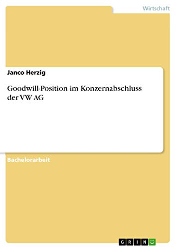 Goodwill-Position im Konzernabschluss der VW AG