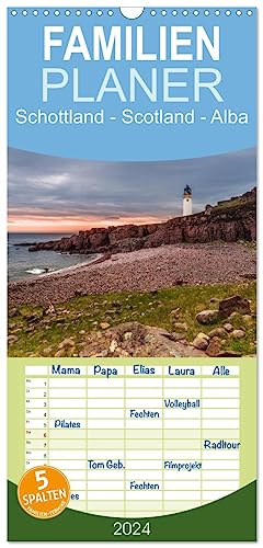 Familienplaner 2024 - Schottland - Scotland - Alba mit 5 Spalten (Wandkalender, 21 cm x 45 cm) CALVENDO