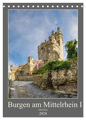 Burgen am Mittelrhein I (Tischkalender 2024 DIN A5 hoch), CALVENDO Monatskalender von CALVENDO