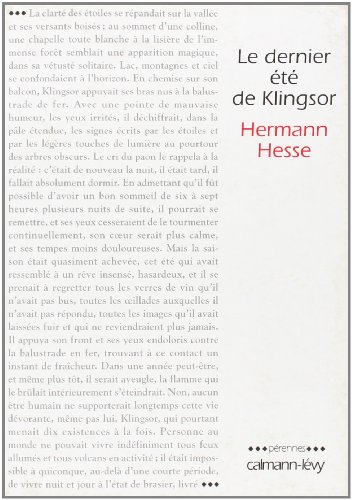 Le Dernier été de Klingsor Le Dernier été de Klingsor von Calmann-Lévy