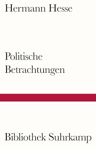 Politische Betrachtungen (Bibliothek Suhrkamp) von Suhrkamp Verlag