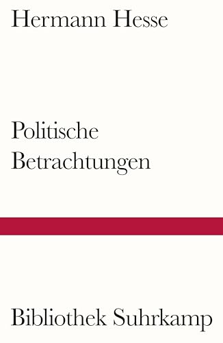 Politische Betrachtungen (Bibliothek Suhrkamp) von Suhrkamp Verlag AG