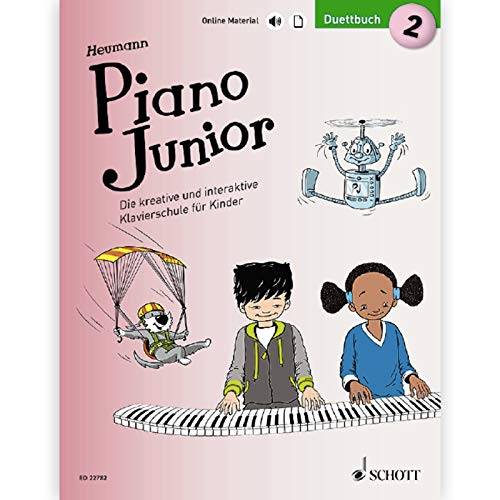Piano Junior: Duettbuch 2: Die kreative und interaktive Klavierschule für Kinder. Band 2. Klavier 4-händig. (Piano Junior - deutsche Ausgabe, Band 2)