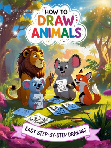 How to Draw Animals: A Fun Step-by-Step Drawing Book for Kids with Adorable Pets, Cute Wild Animals, and Farmyard Friends von Independently published