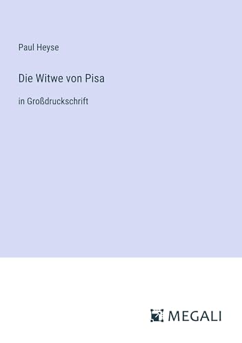 Die Witwe von Pisa: in Großdruckschrift von Megali Verlag