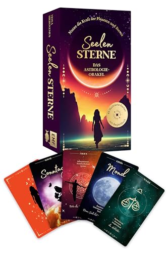 Astro-Kartenset: Seelensterne – Das Astrologie-Orakel: Nutze die Kraft der Planeten und Sterne: 45 illustrierte Karten mit Begleitbuch