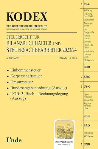 KODEX Steuerrecht für Bilanzbuchhalter und Steuersachbearbeiter 2023/24 (Kodex des Österreichischen Rechts)