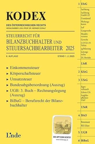 KODEX Steuerrecht für Bilanzbuchhalter und Steuersachbearbeiter 2025 (Kodex des Österreichischen Rechts) von Linde Verlag Ges.m.b.H.