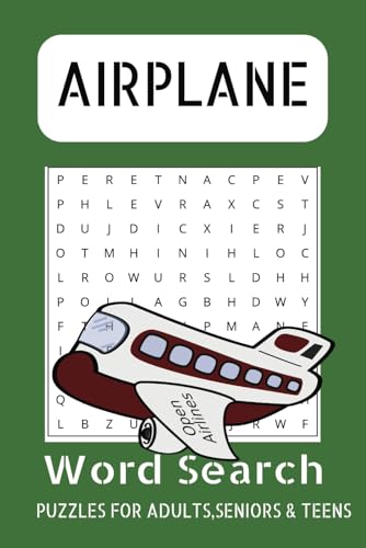 Airplane Word Search Puzzle Book: word search easy to read print about Airplanes,Flying and Aviation.|6x9 inches 110 pages|50+ puzzles..gift for vacations,holidays and free times. Airplane Word Search Puzzle Book: word search easy to read print about Airplanes,Flying and Aviation.|6x9 inches 110 pages|50+ puzzles..gift for vacations,holidays and free times. von Independently published