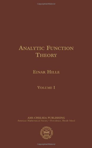 Analytic Function Theory (1) (Ams Chelsea Publishing, Band 1)