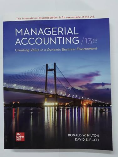 Managerial Accounting Creating Value in a Dynamic Business Environment ISE (Economia e discipline aziendali) von McGraw-Hill Education