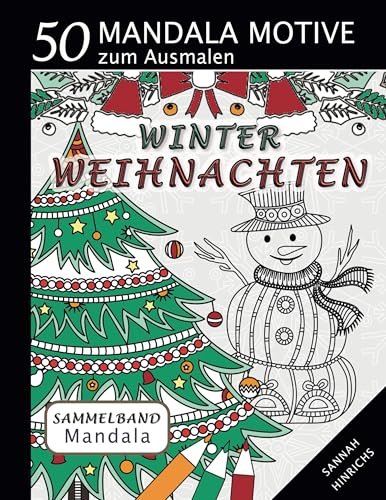 Mandala Sammelband 50 Mandala Motive zum Ausmalen - Winter-Weihnachten von Book on Demand