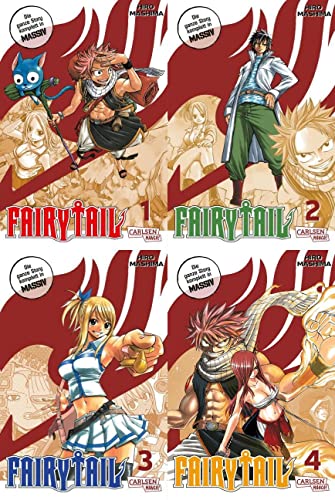 Fairy Tail Massiv Band 1-4 plus 1 exklusives Postkartenset