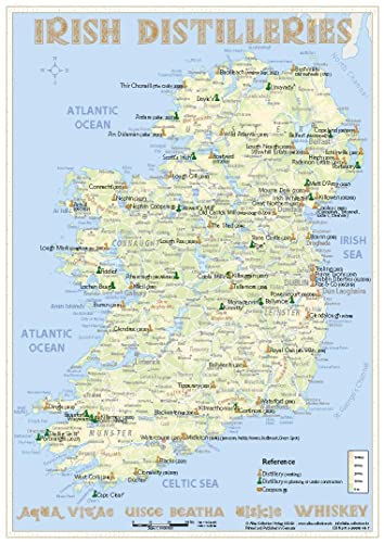 Whiskey Distilleries Ireland - Tasting Map: The Whisky Landscape in Overview von Alba-Collection Verlag