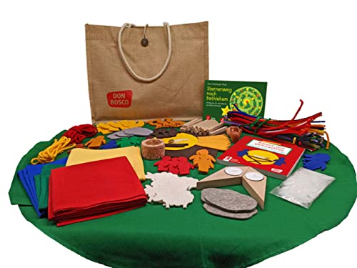 Erzähltasche für Advent und Weihnachten: Die Weihnachtsgeschichte als Bodenbild: Set mit Buch, Karten und Filz-Figuren. Für die Kita, Krippenspiele oder den Religionsunterricht von Don Bosco