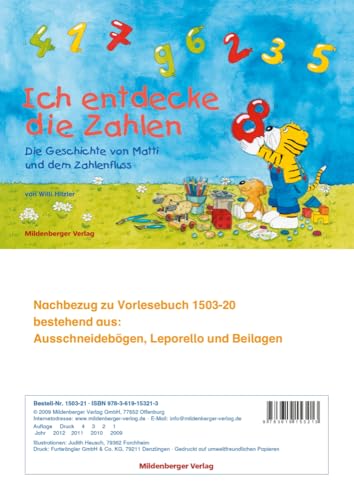 Ich entdecke die Zahlen - Die Geschichte von Matti und dem Zahlenfluss.: Arbeitsheft von Mildenberger