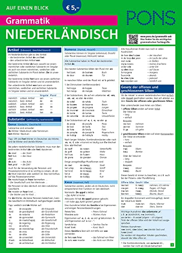 PONS Grammatik auf einen Blick Niederländisch (PONS Auf einen Blick)