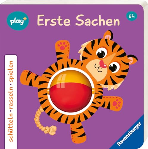 Ravensburger Play+ schütteln, rasseln, spielen: Erste Sachen, Baby-Buch ab 6 Monate, Bilderbuch mit Rassel von Ravensburger