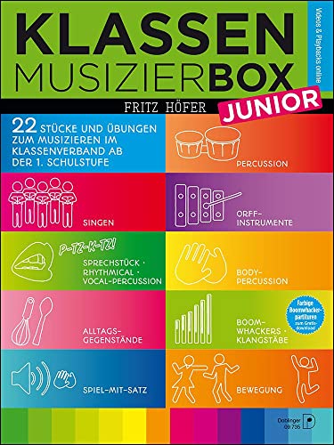 Klassenmusizierbox Junior: 22 Stücke und Übungen zum Musizieren im Klassenverband ab der 1. Schulstufe: 22 Stücke und Übungen zum Musizieren im ... 1. Schulstufe - Videos und Playbacks online