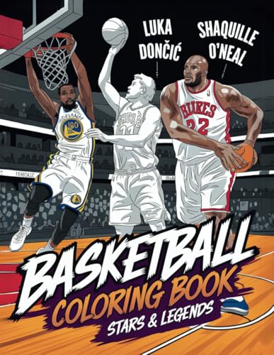 Basketball Coloring Book: Stars & Legends for All Ages: Bring NBA Icons to Life with Your Colors Fun and Creative Activity for Basketball Fans von Independently published