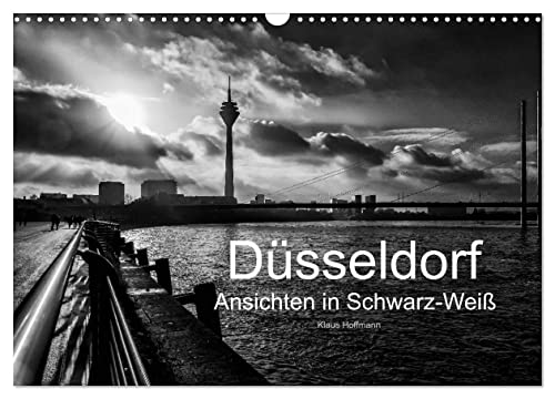 Düsseldorf Ansichten in Schwarz-Weiß (Wandkalender 2025 DIN A3 quer), CALVENDO Monatskalender von CALVENDO