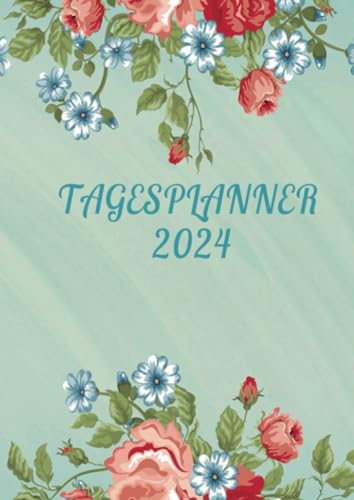Tagesplaner 2024: 12 Monate A4 von Januar bis Dezember, ideales Geschenk für Freunde, Kinder und Erwachsene, Männer und Frauen: Daily Planner 2024 A4 German
