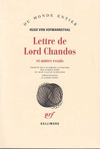 Lettre de Lord Chandos et autres essais Lettre de Lord Chandos et autres essais
