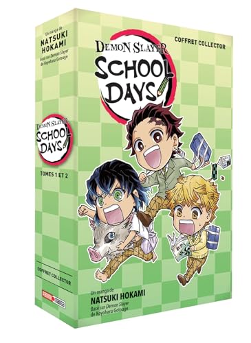 Coffret Demon Slayer School Days T01 & T02: Tome 1, Les retards sont strictement interdits ! ; Tome 2, Nocturne à l'école des pourfendeurs