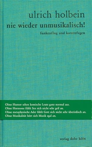 Nie wieder unmusikalisch!: Funkenflug und Katzenfugen von dohr köln