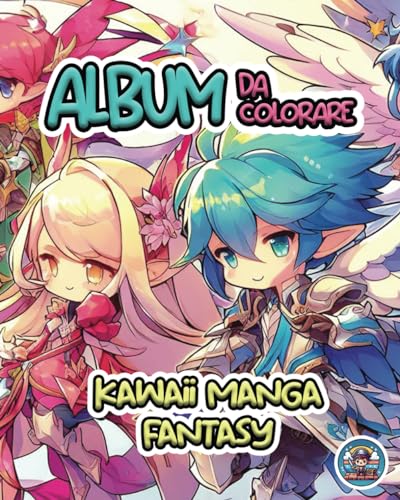 Album da colorare Kawaii Manga Fantasy: Libro illustrato da colorare per bambini e adulti. von Independently published