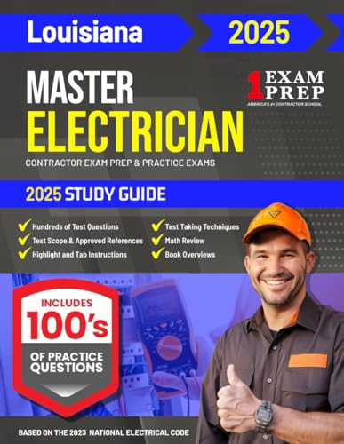 2025 Louisiana Master Electrician Exam Prep and Study Guide: Contractor Exam Preparation & Practice Exams Based on the 2023 National Electrical Code 2025 Louisiana Master Electrician Exam Prep and Study Guide: Contractor Exam Preparation & Practice Exams Based on the 2023 National Electrical Code von Independently published