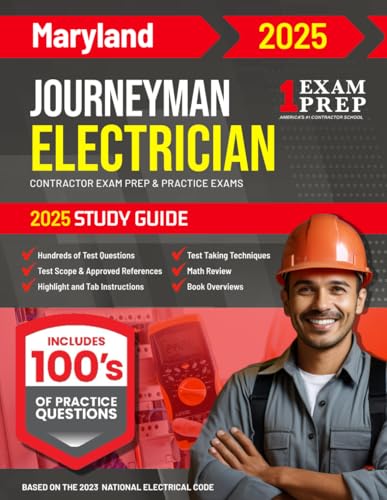 2025 Maryland Journeyman Electrician Exam Prep and Study Guide: Contractor Exam Preparation & Practice Exams based on the 2023 National Electrical Code 2025 Maryland Journeyman Electrician Exam Prep and Study Guide: Contractor Exam Preparation & Practice Exams based on the 2023 National Electrical Code von Independently published