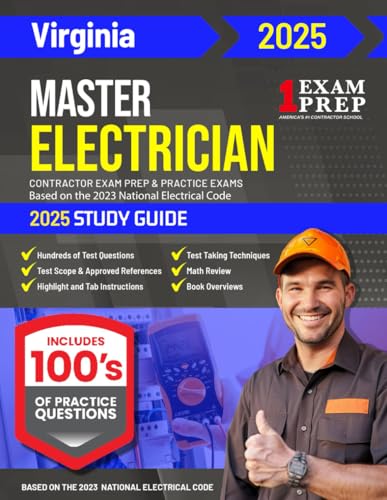 2025 Virginia Master Electrician Exam Prep and Study Guide: Contractor Exam Preparation & Practice Exams Based on the 2023 National Electrical Code 2025 Virginia Master Electrician Exam Prep and Study Guide: Contractor Exam Preparation & Practice Exams Based on the 2023 National Electrical Code von Independently published